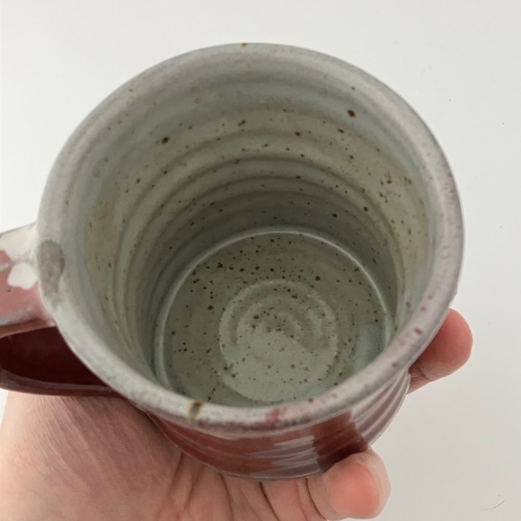 Red Artisan Studio Pottery Coffee Mug / Tea Cup, handmade 8 Oz - Picture 9 of 17